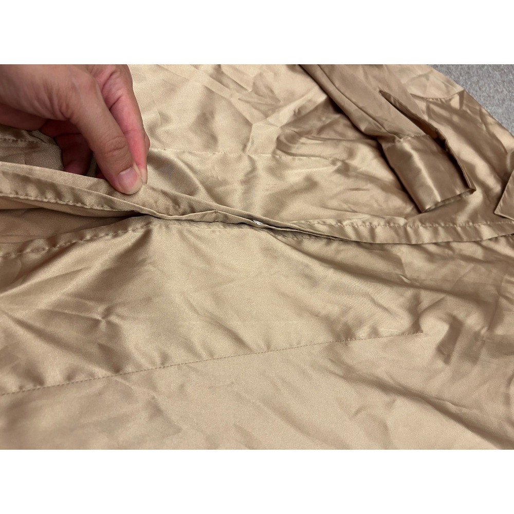 Kathy Ireland Blouse Womens XL Gold Excellent Satin Long Sleeve Button Down Top - Picture 12 of 14